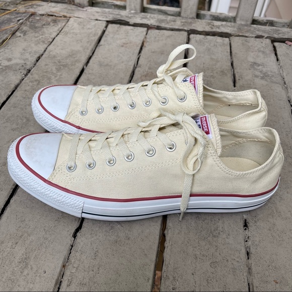 Converse Men Ivory All Star OX Chuck Taylor X9165 Low Top Classic Shoes Sz 13